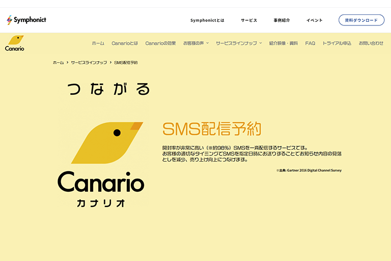 Canario SMS配信予約